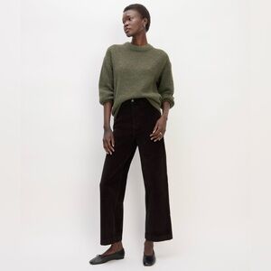 Everlane Women's Pants The Corduroy Wide Leg black Size 14 High Rise Y2K Retro
